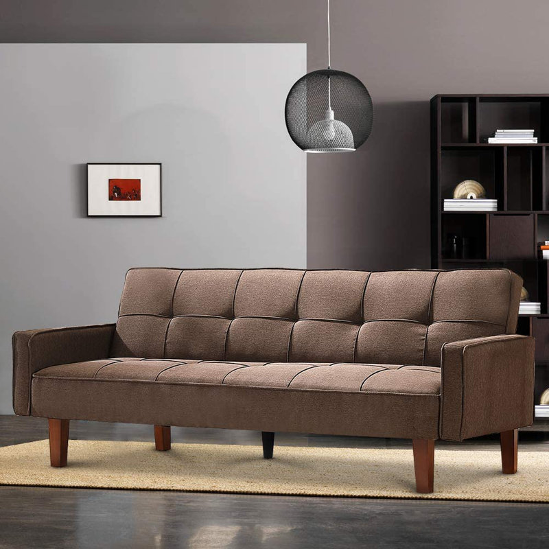 Latitude Run® 3 Person Couch,Sofa, Modern Convertible Couch Sleeper Sofa With Armrest And Metal